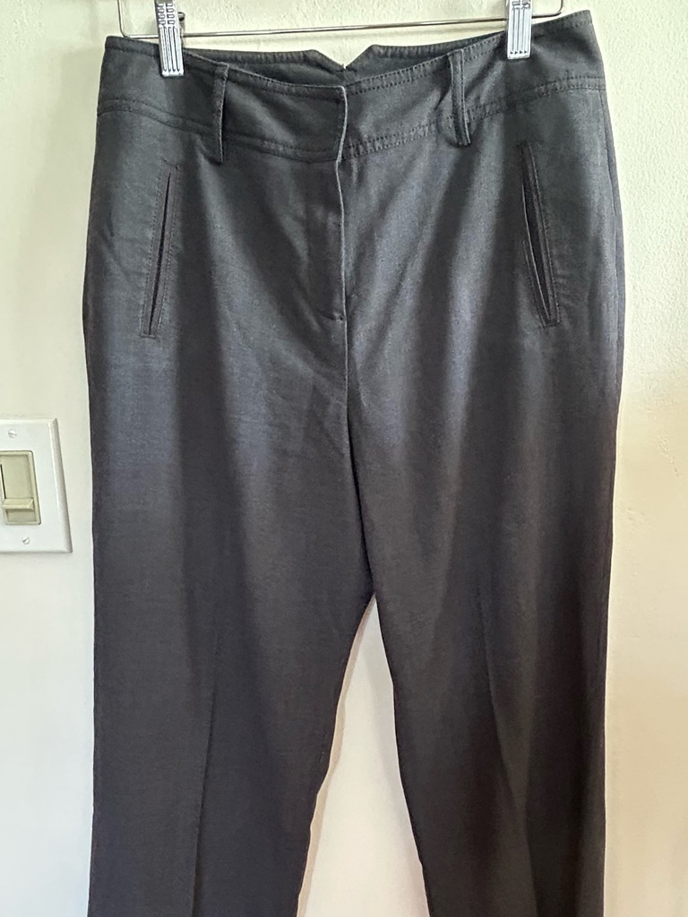 Larry Levine Stretch Women’s Classic Dark Grey Dress Trousers Size 10